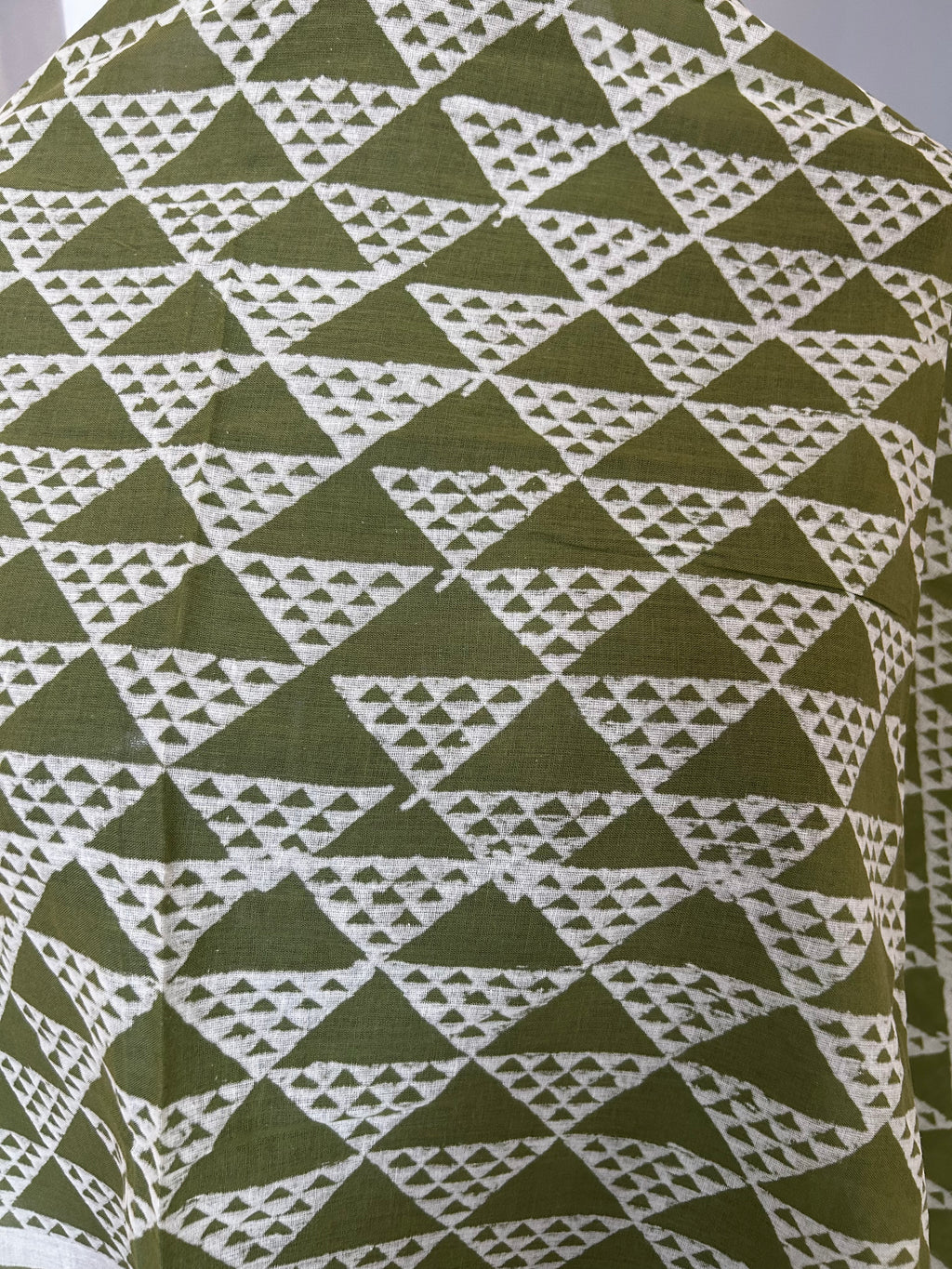 Green Dabu Print Stole