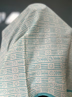 Blue Cotton Block Print Stole
