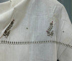 White Cotton Chikankari Dupatta