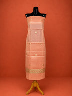 Pink Kota Doria Embroidered 2Pc Dress Material