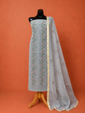 Gray Kota Doria Embroidered 2Pc Dress Material