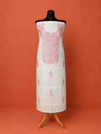 White Kota Doria Embroidered 2Pc Dress Material