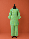 Green Printed Cotton Night Suit