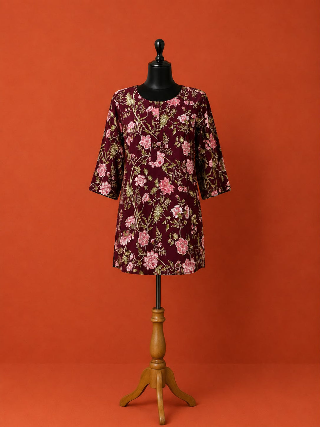 Multicolor Cotton Printed Short Kurti