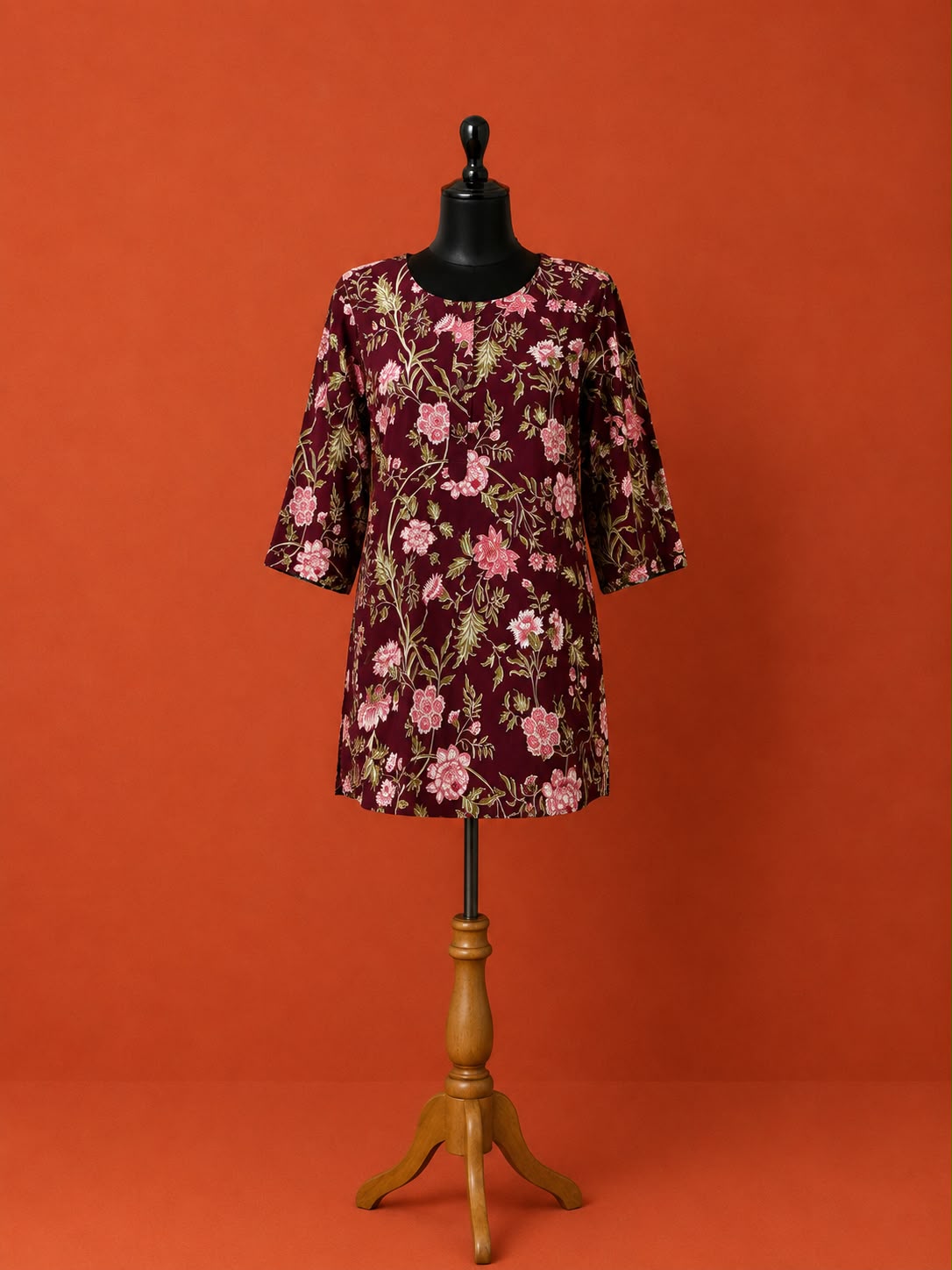Multicolor Cotton Printed Short Kurti