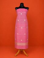 Pink Embroidered Kota Doria 2Pc Dress Material