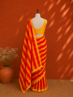Red Kota Doria Lehriya Sari
